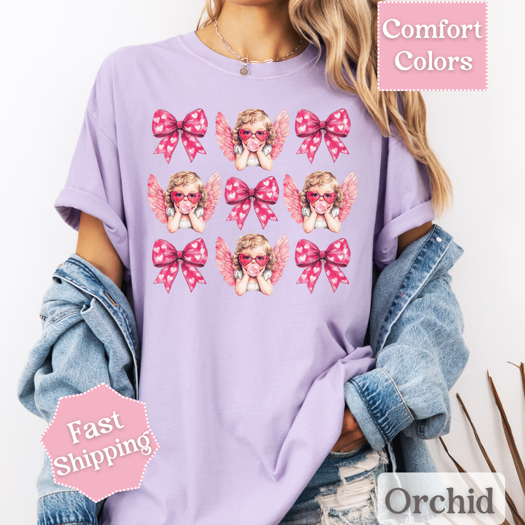 Cupid Coquette Bow T-Shirt, Valentine&
