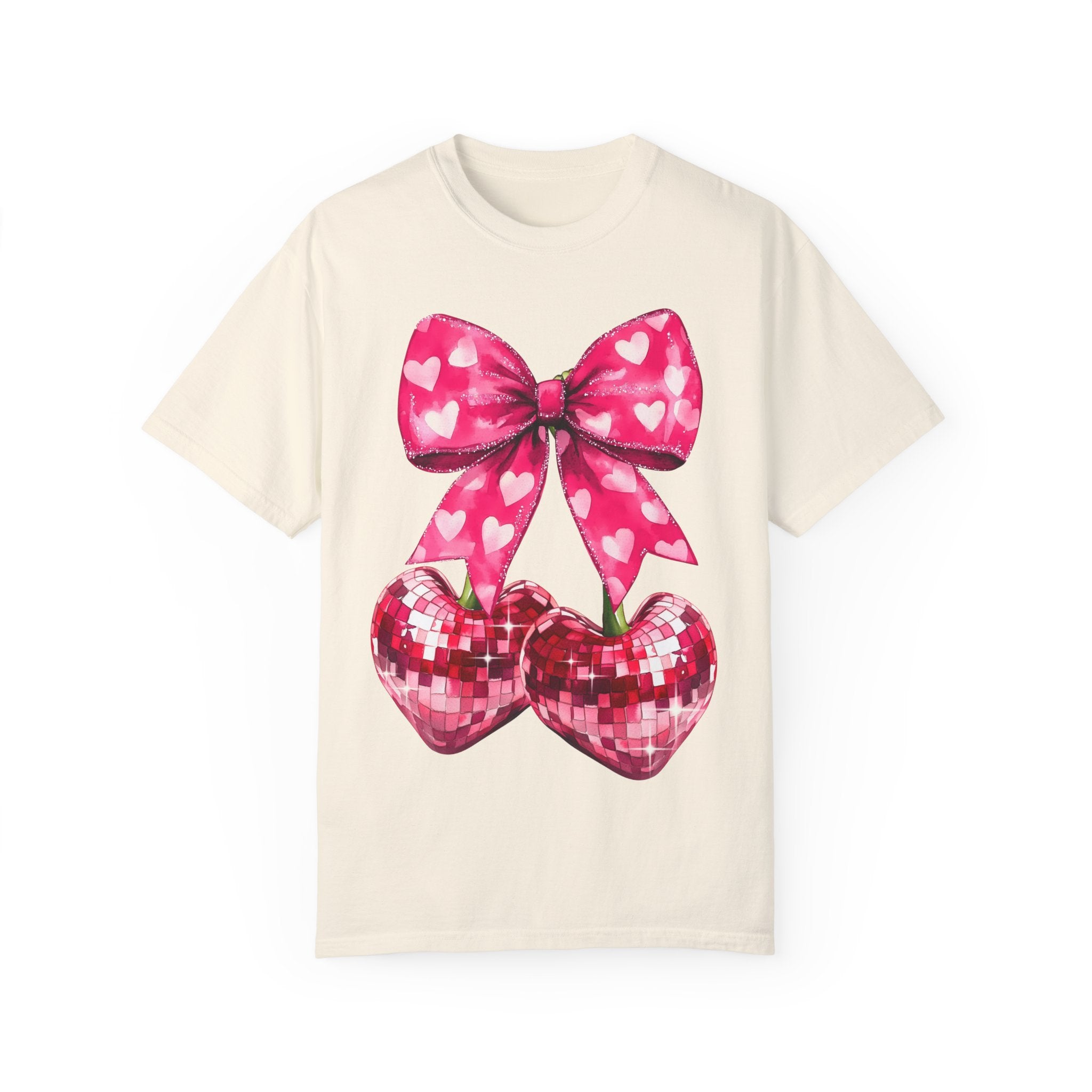 Disco Ball Heart Cherry T-Shirt, Valentine&