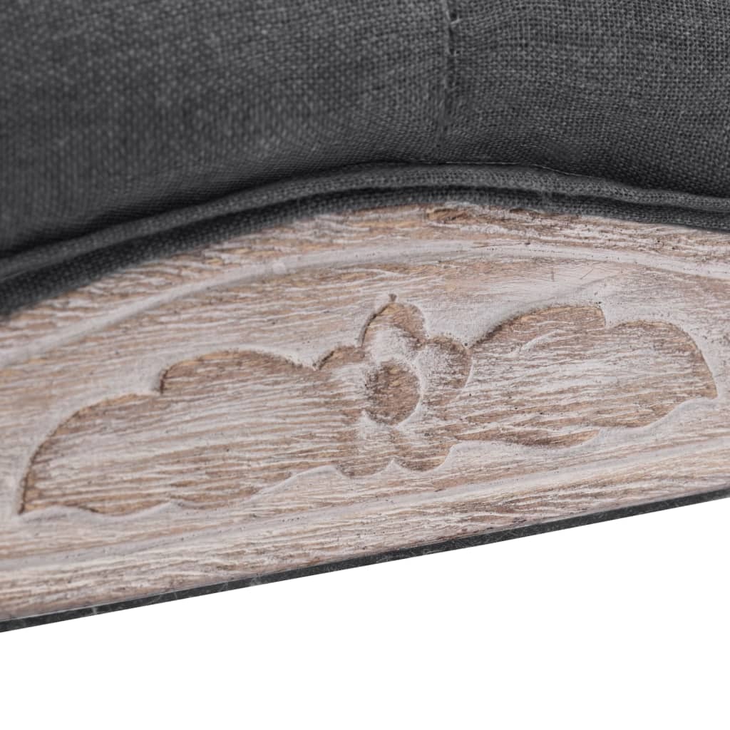 vidaXL Bench Linen & Solid Wood Furniture Multi Colors 43.3"x15"/59.1"x15.7"-20