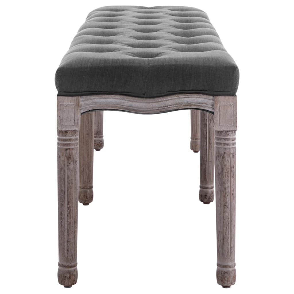 vidaXL Bench Linen & Solid Wood Furniture Multi Colors 43.3"x15"/59.1"x15.7"-3
