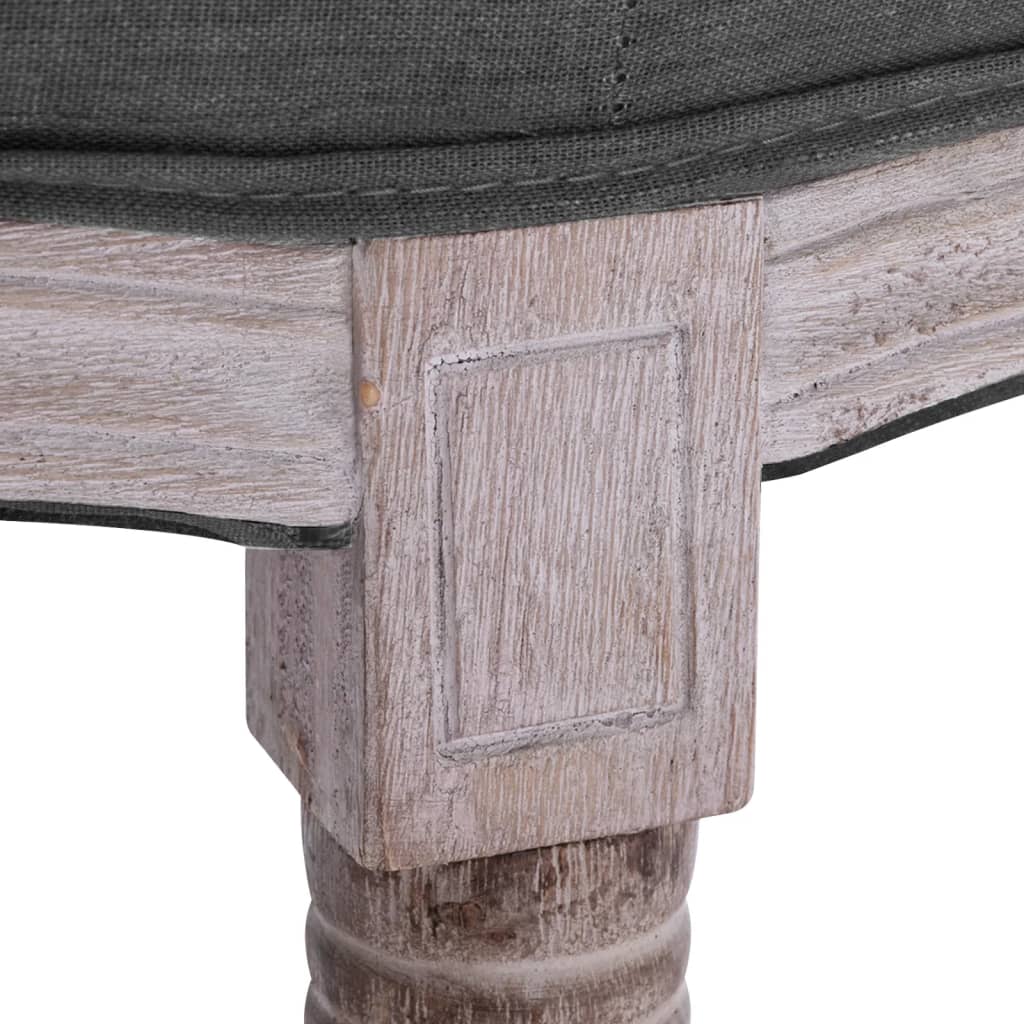 vidaXL Bench Linen & Solid Wood Furniture Multi Colors 43.3"x15"/59.1"x15.7"-7