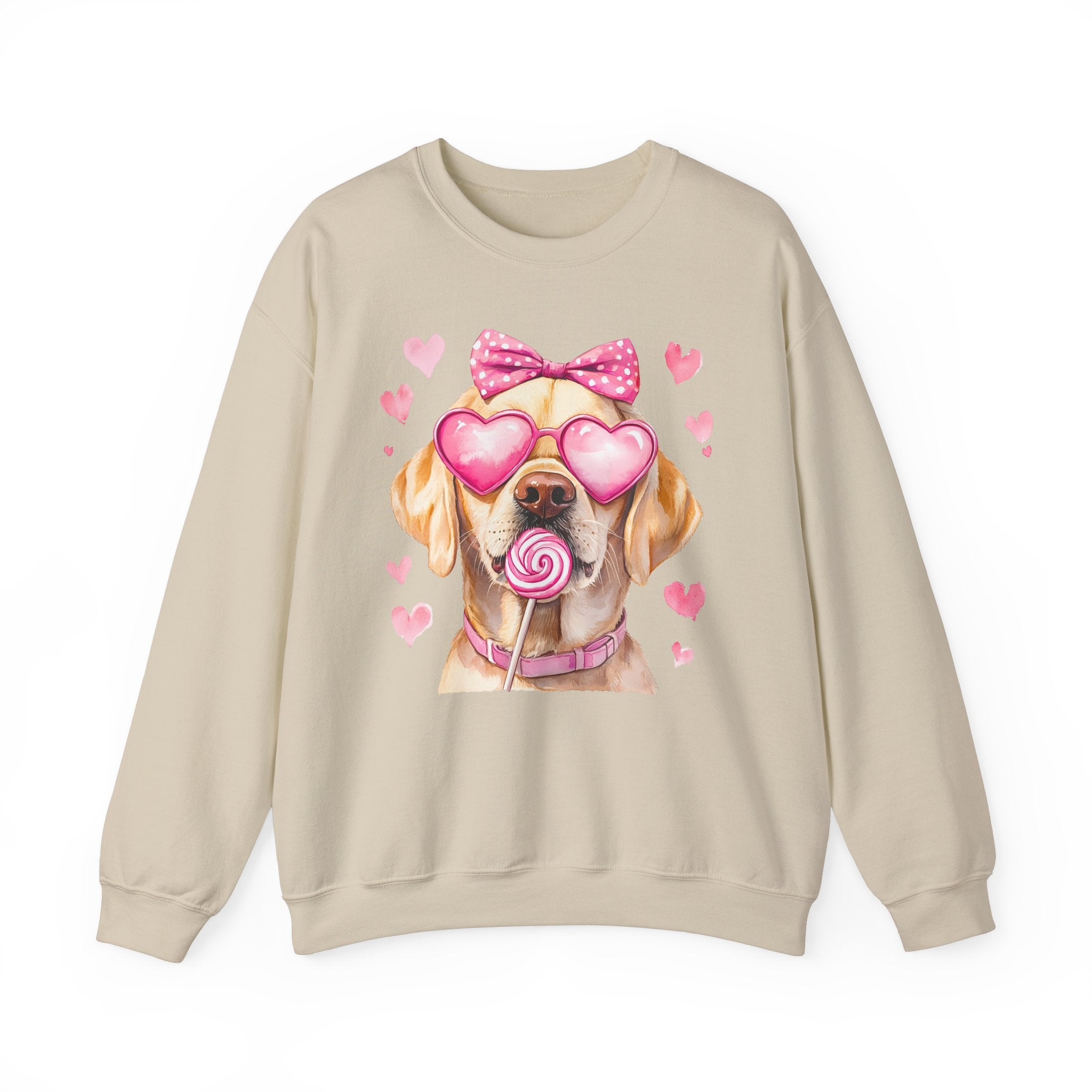 Yellow Lab Sweatshirt for Valentine&