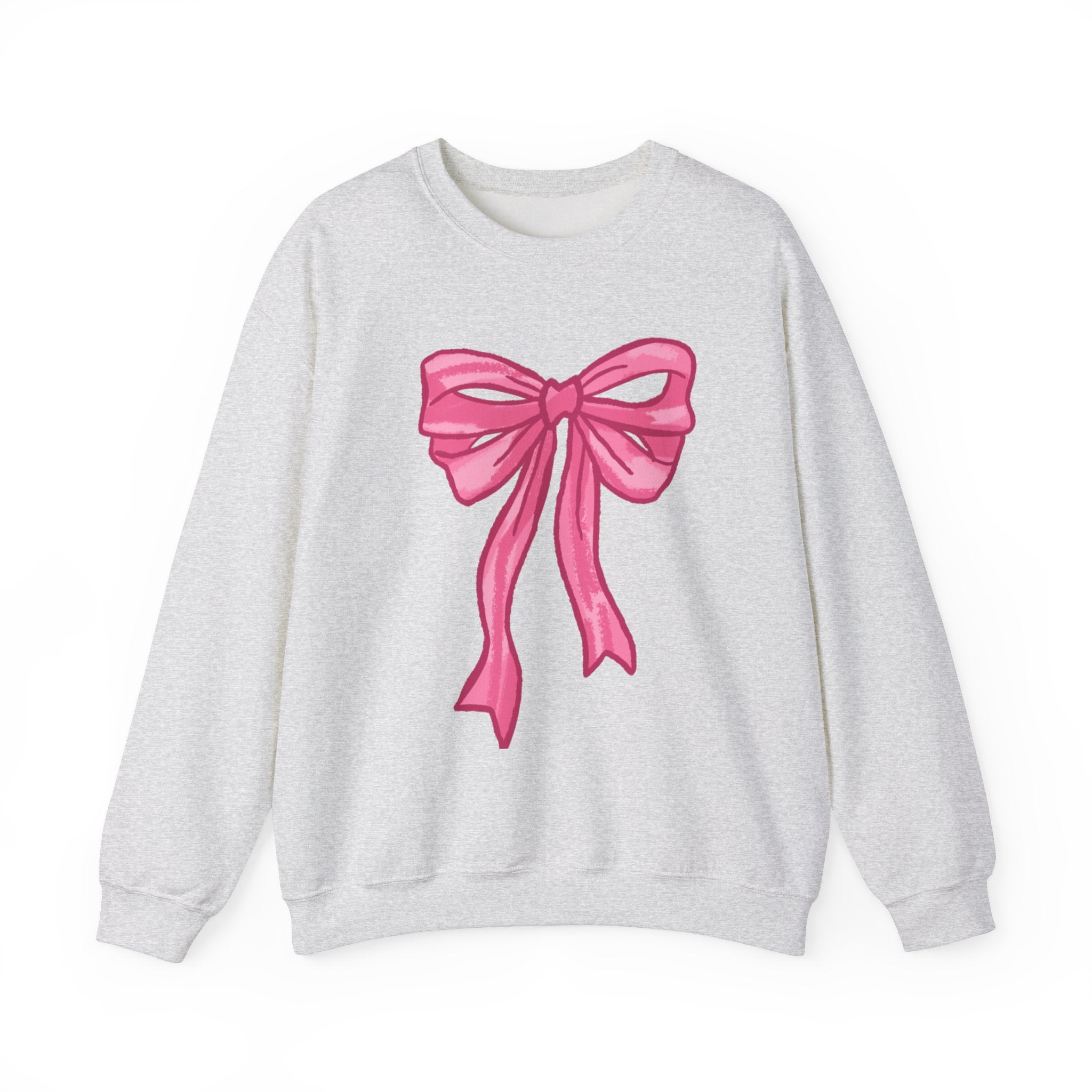 Pink Bow Sweatshirt with Scripture, Christian Sweatshirt with Coquette Bow