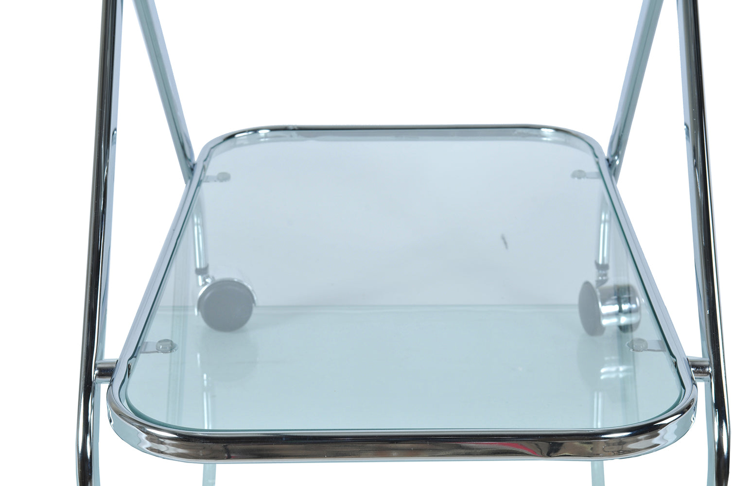 16.5" x 26.25" x 30.5" Chrome XShape Bar Cart-3