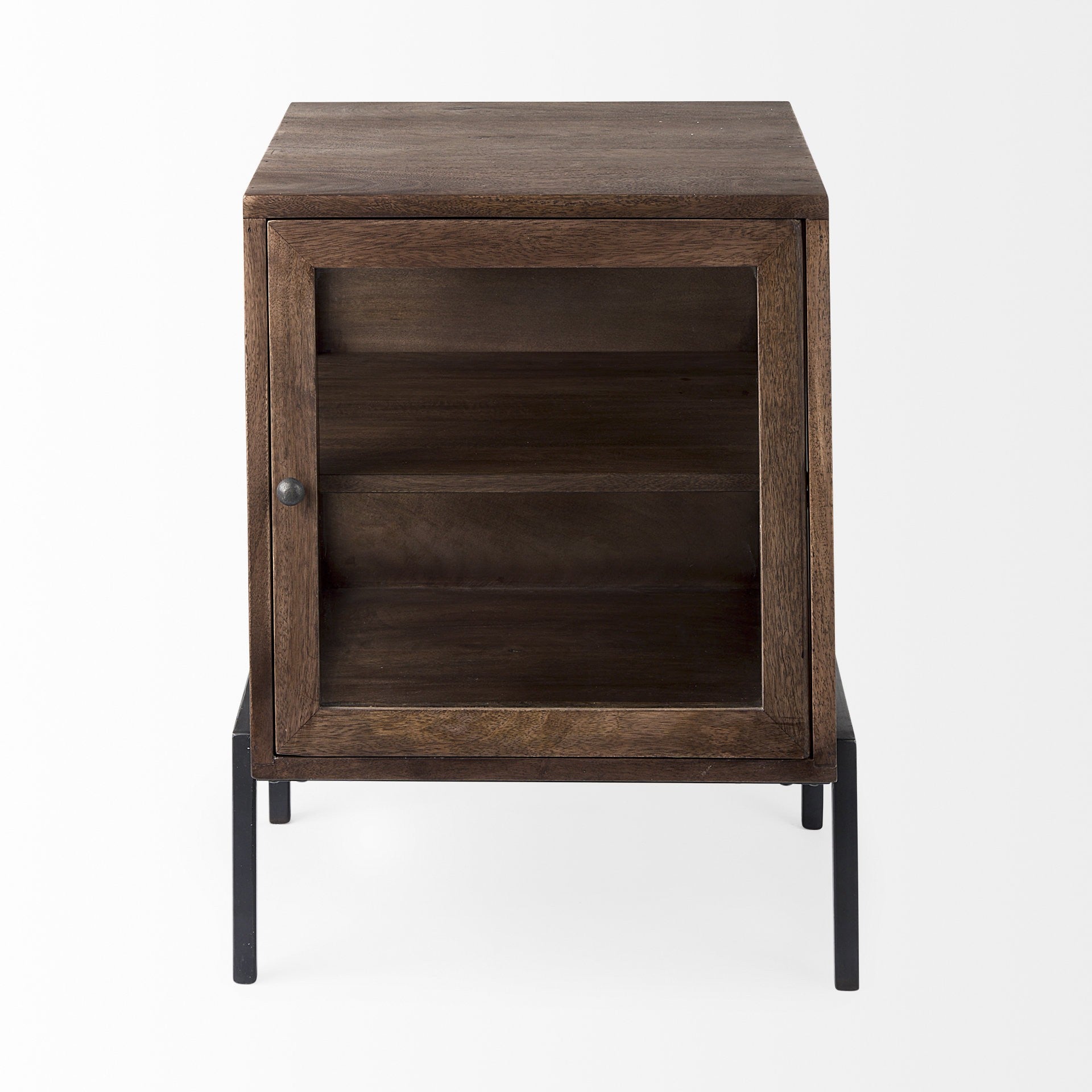 24" Brown Solid Wood Square End Table-2