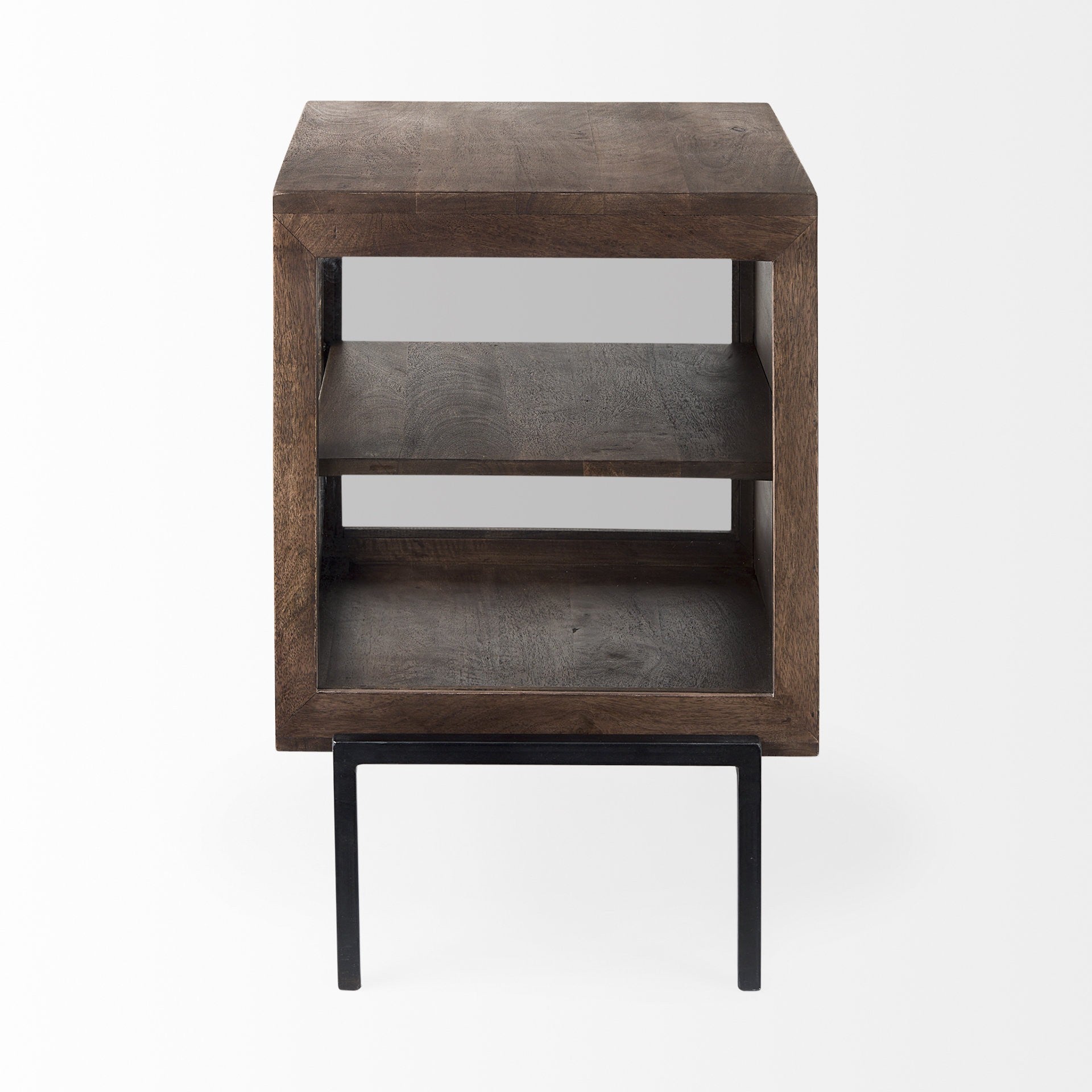 24" Brown Solid Wood Square End Table-3