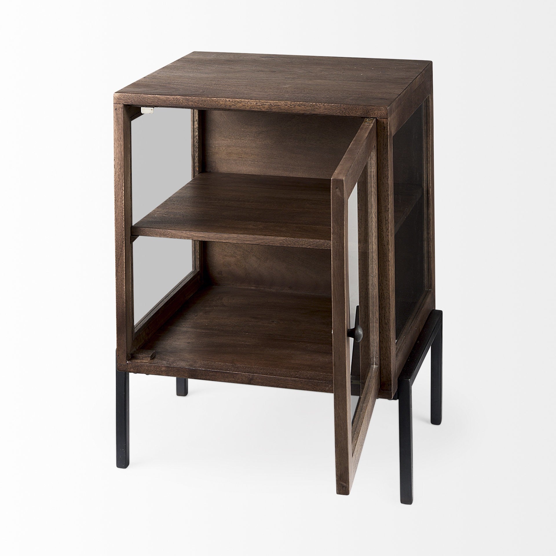 24" Brown Solid Wood Square End Table-4