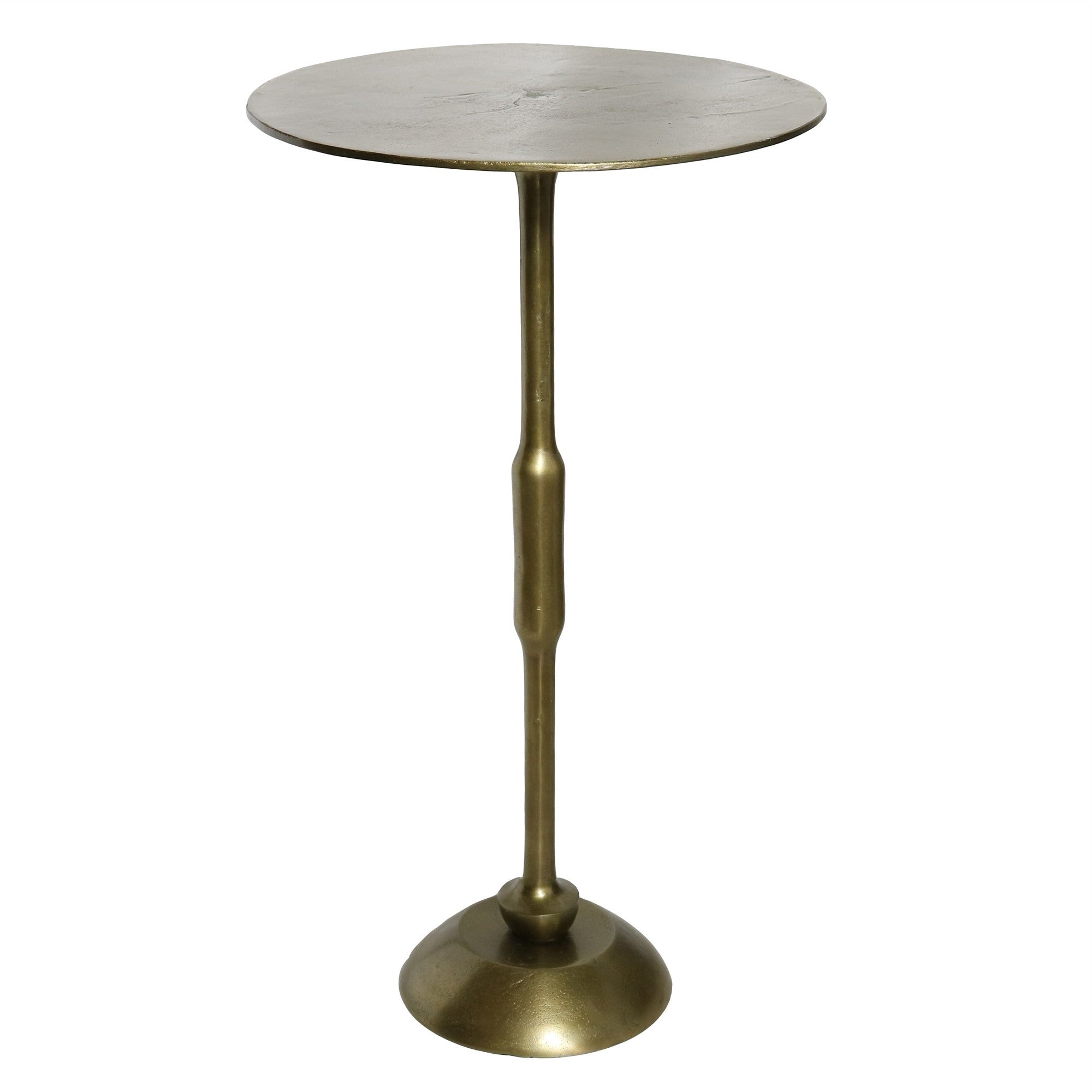 25" Brass Iron Round End Table-4