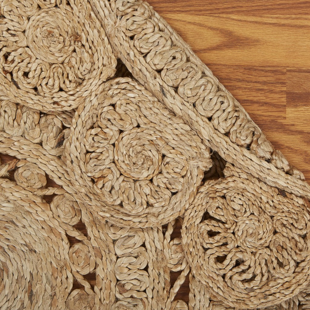 Sunshine Golden Natural Jute Area Rug-3