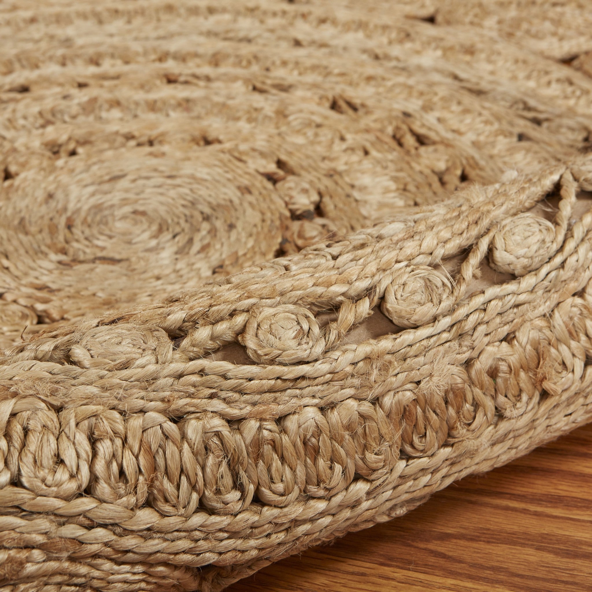 Sunshine Golden Natural Jute Area Rug-4