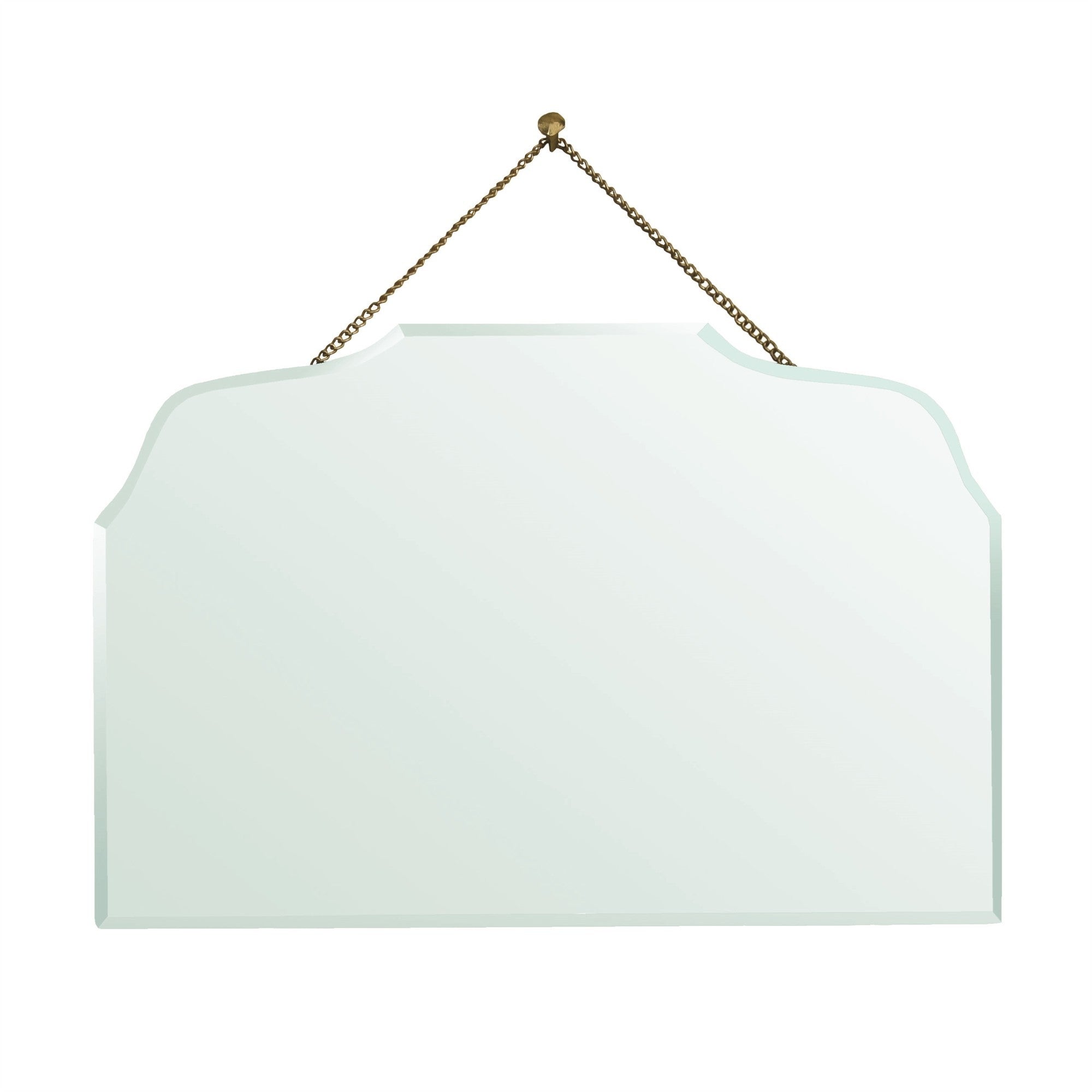 Rectangular Arch Beveled Hanging Mirror-1