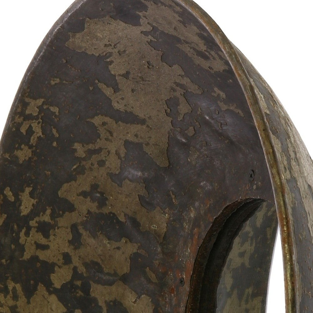 Jumbo Metal Bowl Wall Mirror-3