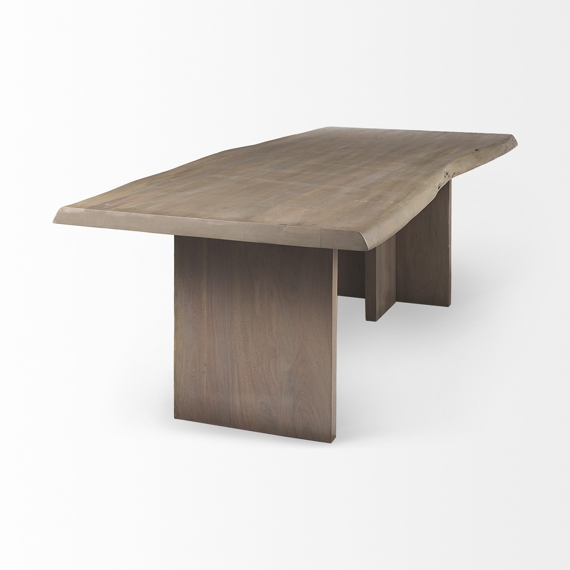 Rustic Live Edge Natural Wood Dining Table-3