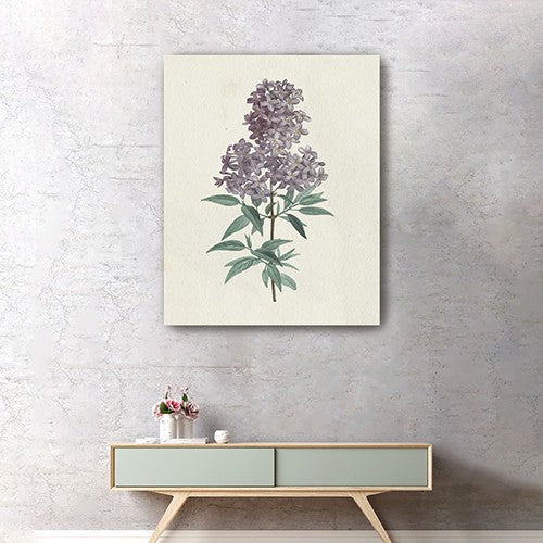 20" Singular Purple Blossom Branch Canvas Wall Art-1