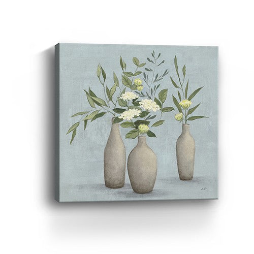 20" Bohemian Flowers in Ceramic Vases Canvas Wall Art-1