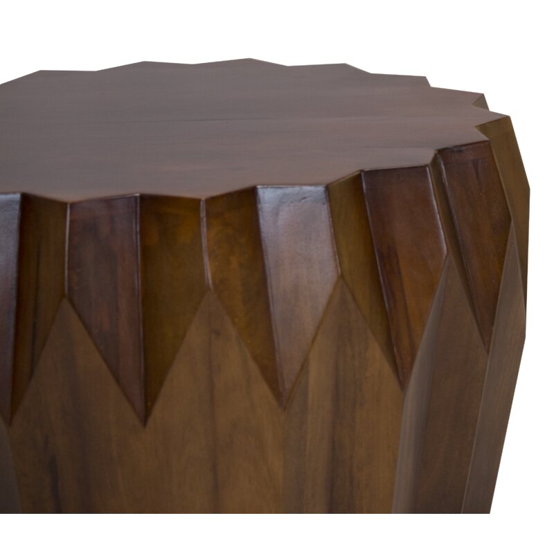 29" Brown Solid Wood Octagon Coffee Table-1