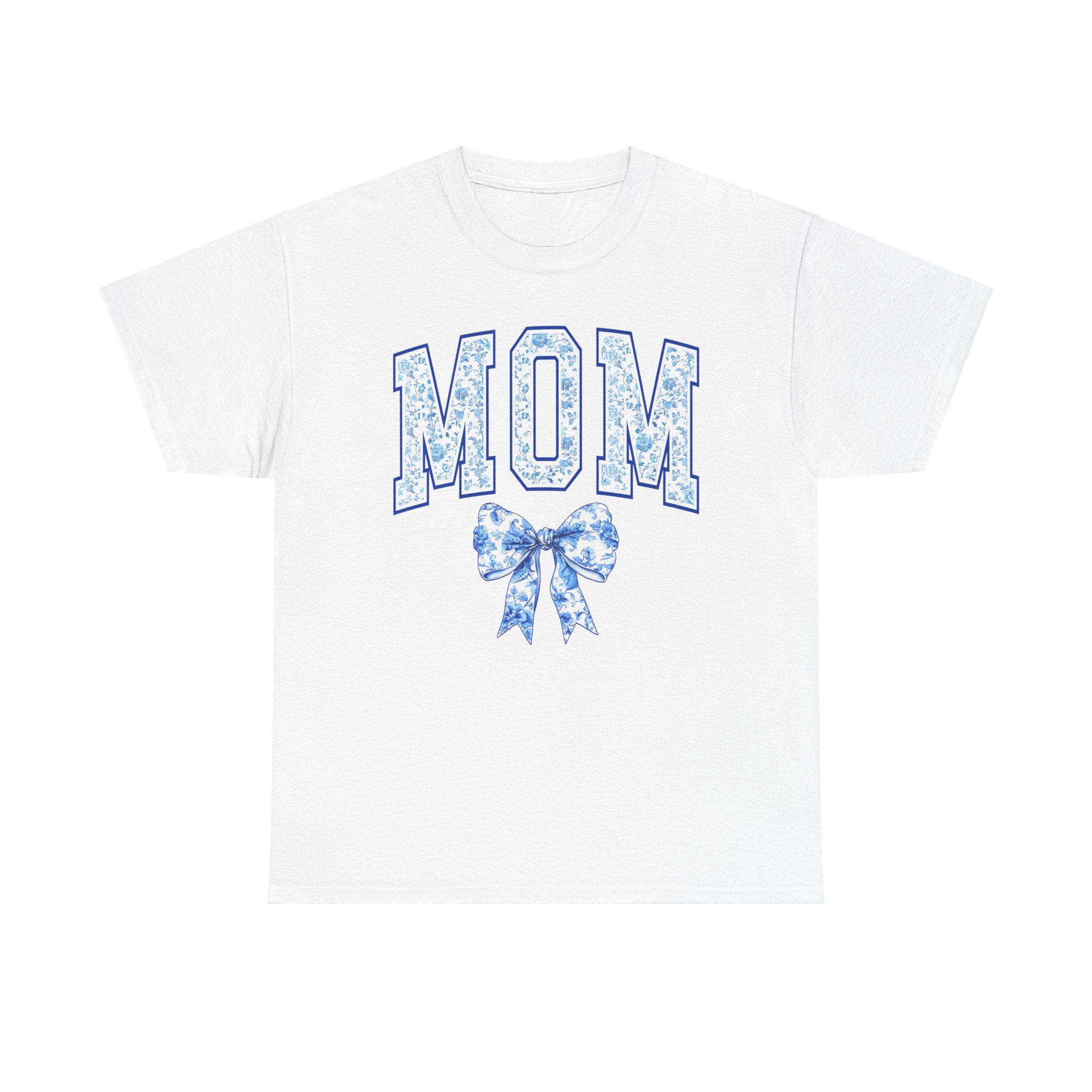 Mom T-Shirt with Coquette Bow, Floral Tee for Moms