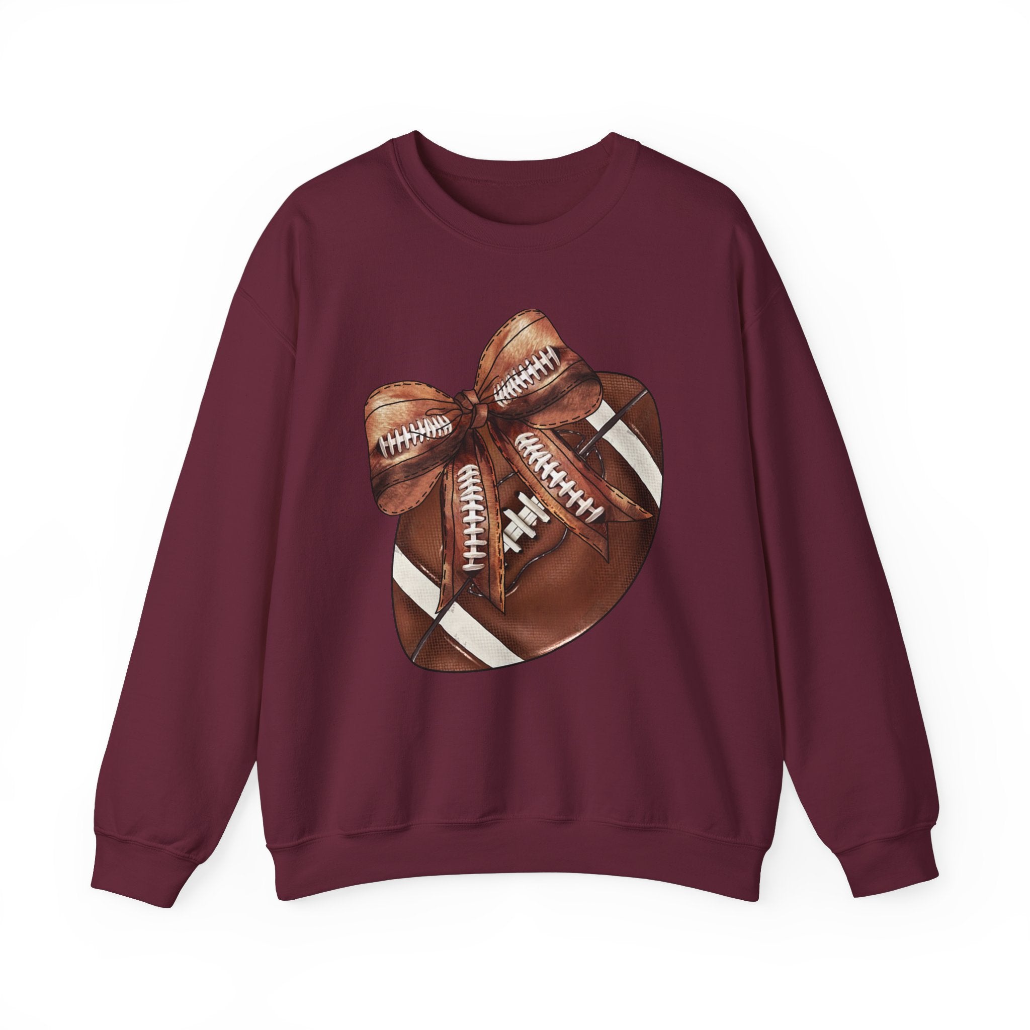 Football Sweatshirt with Coquette Bow