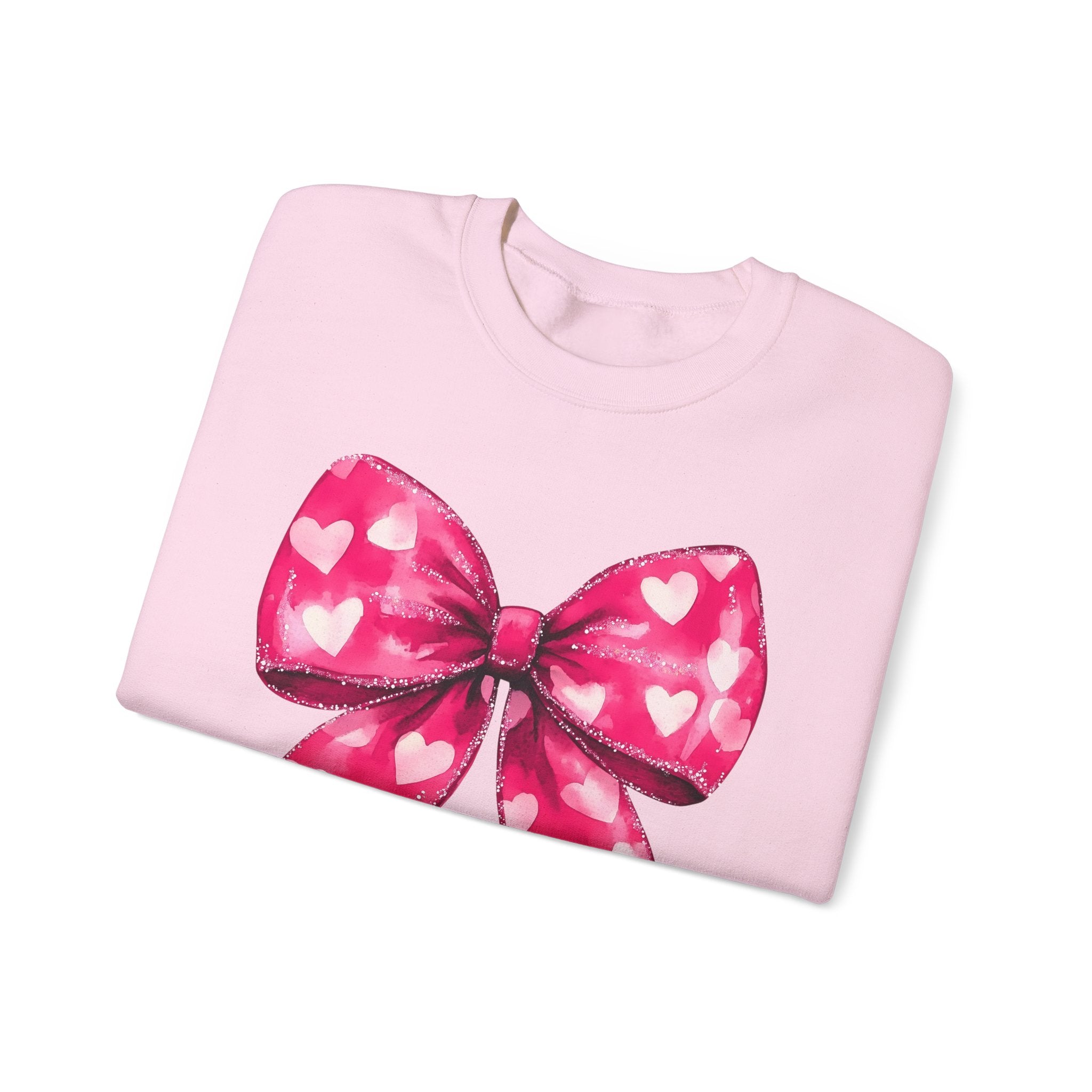 Hot Pink Coquette Bow Sweatshirt for Valentine&
