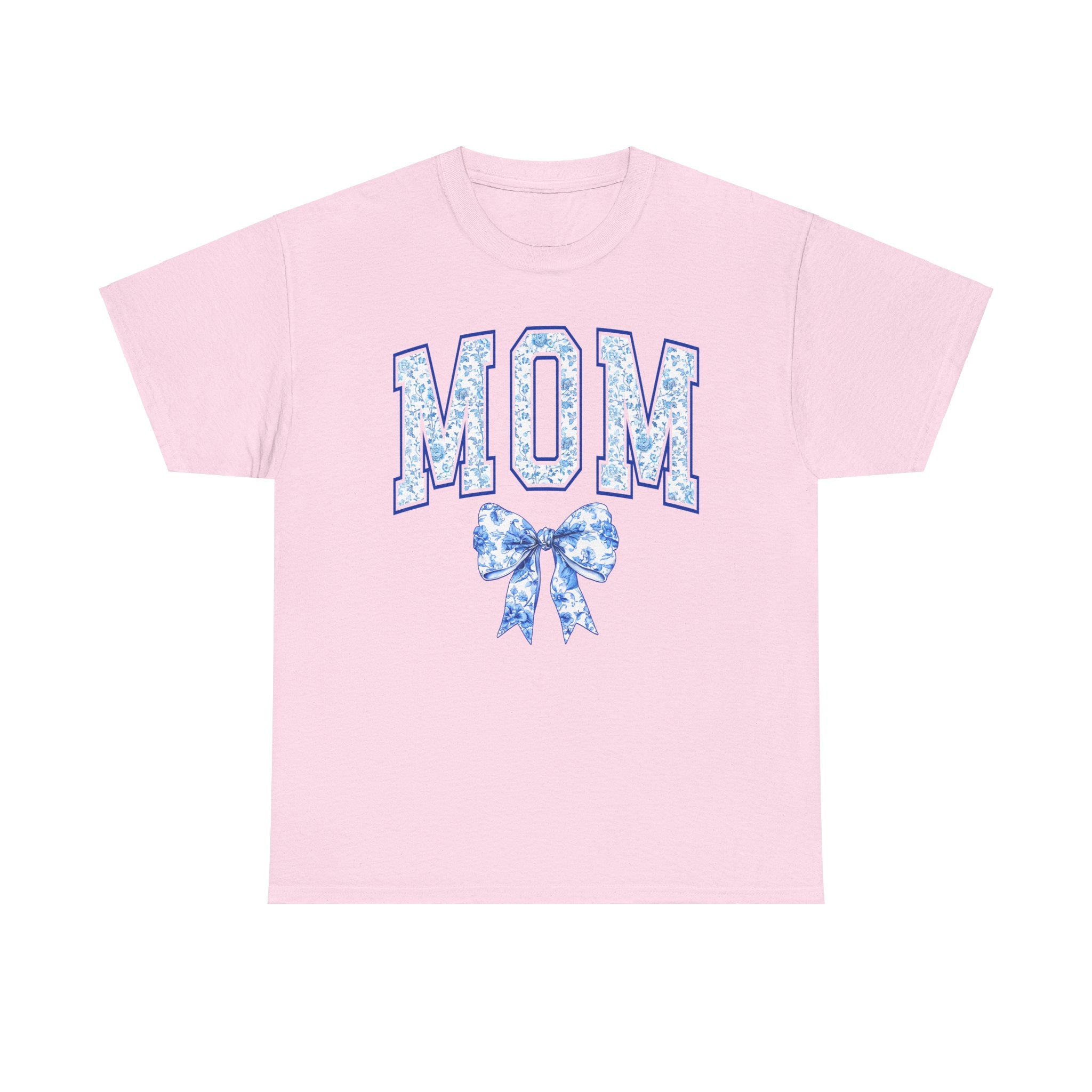 Mom T-Shirt with Coquette Bow, Floral Tee for Moms