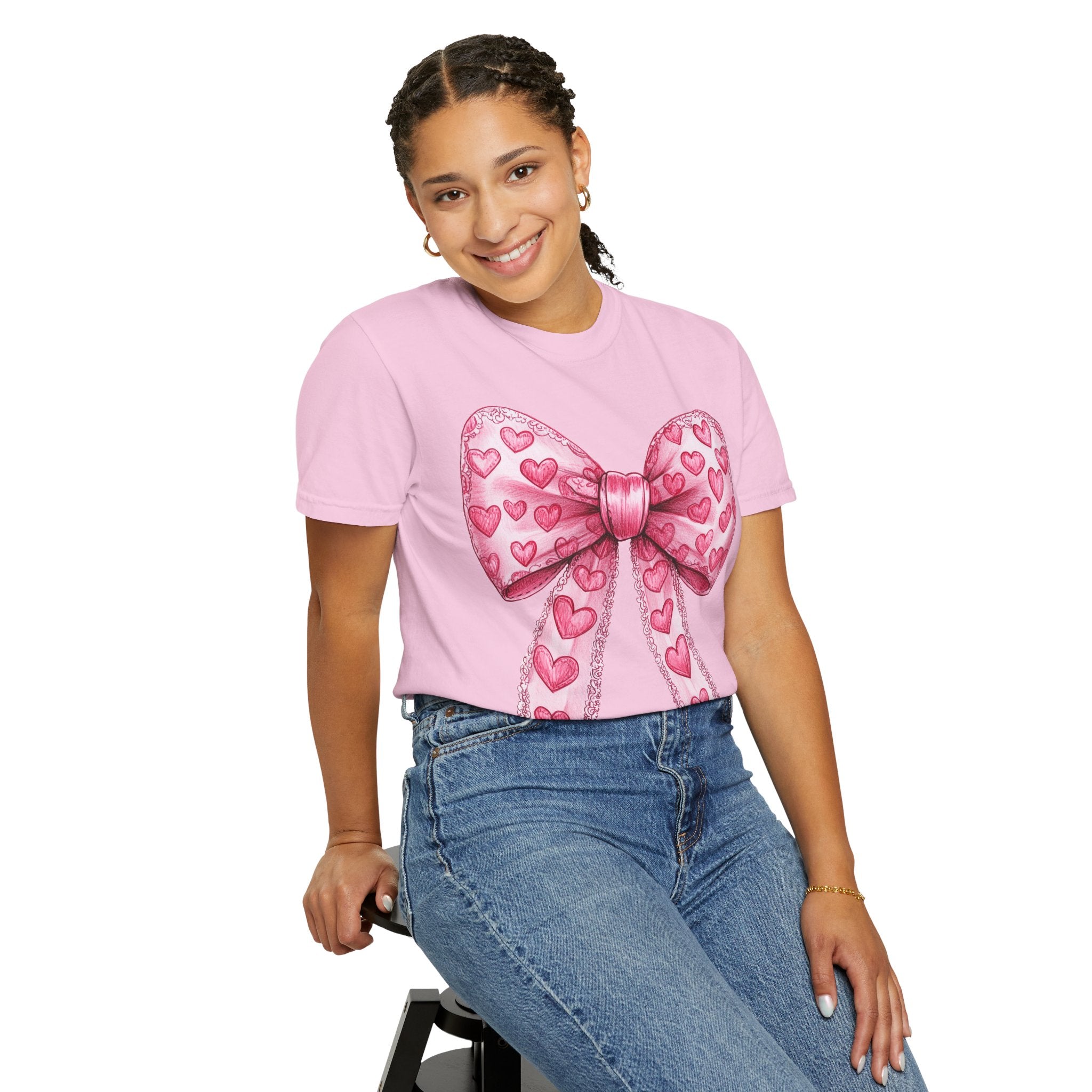 Coquette Bow Valentine Hearts T-shirt