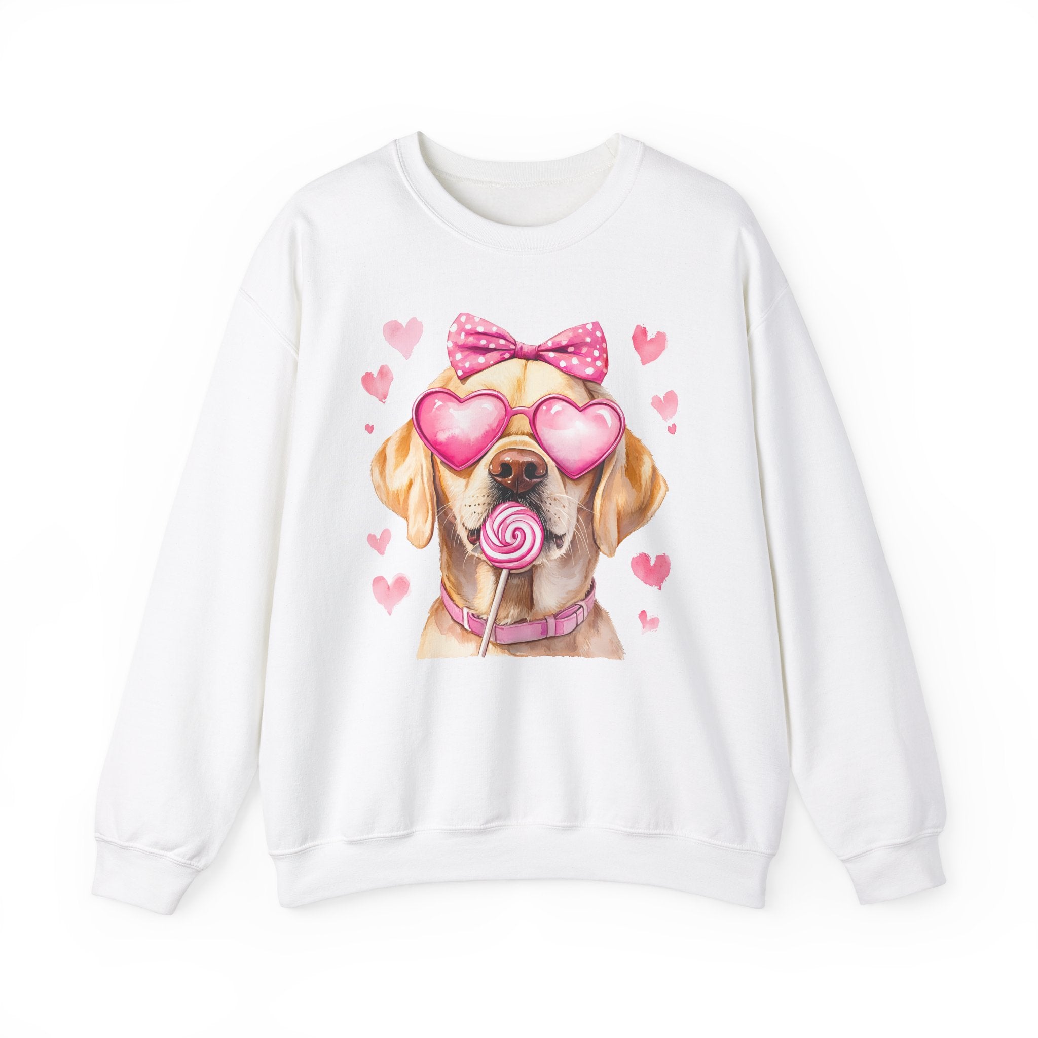 Yellow Lab Sweatshirt for Valentine&