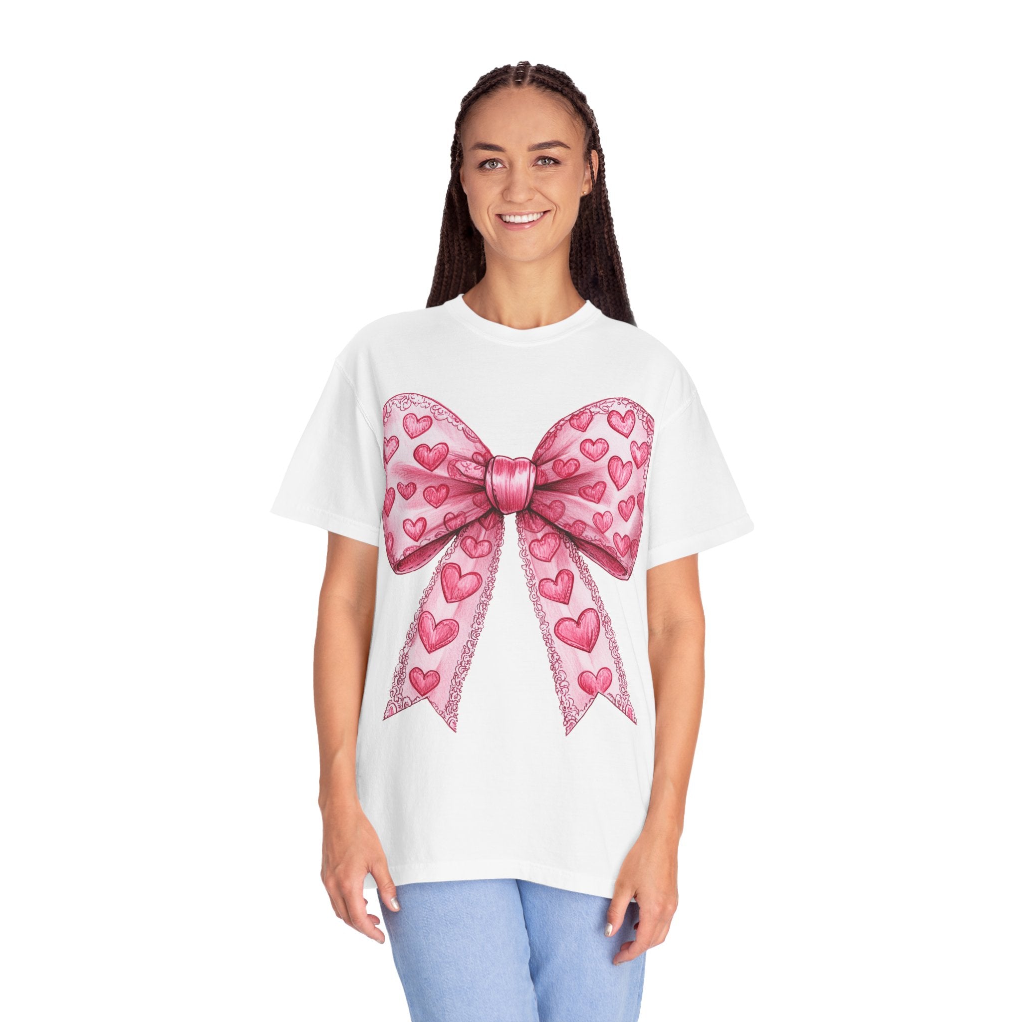 Coquette Bow Valentine Hearts T-shirt