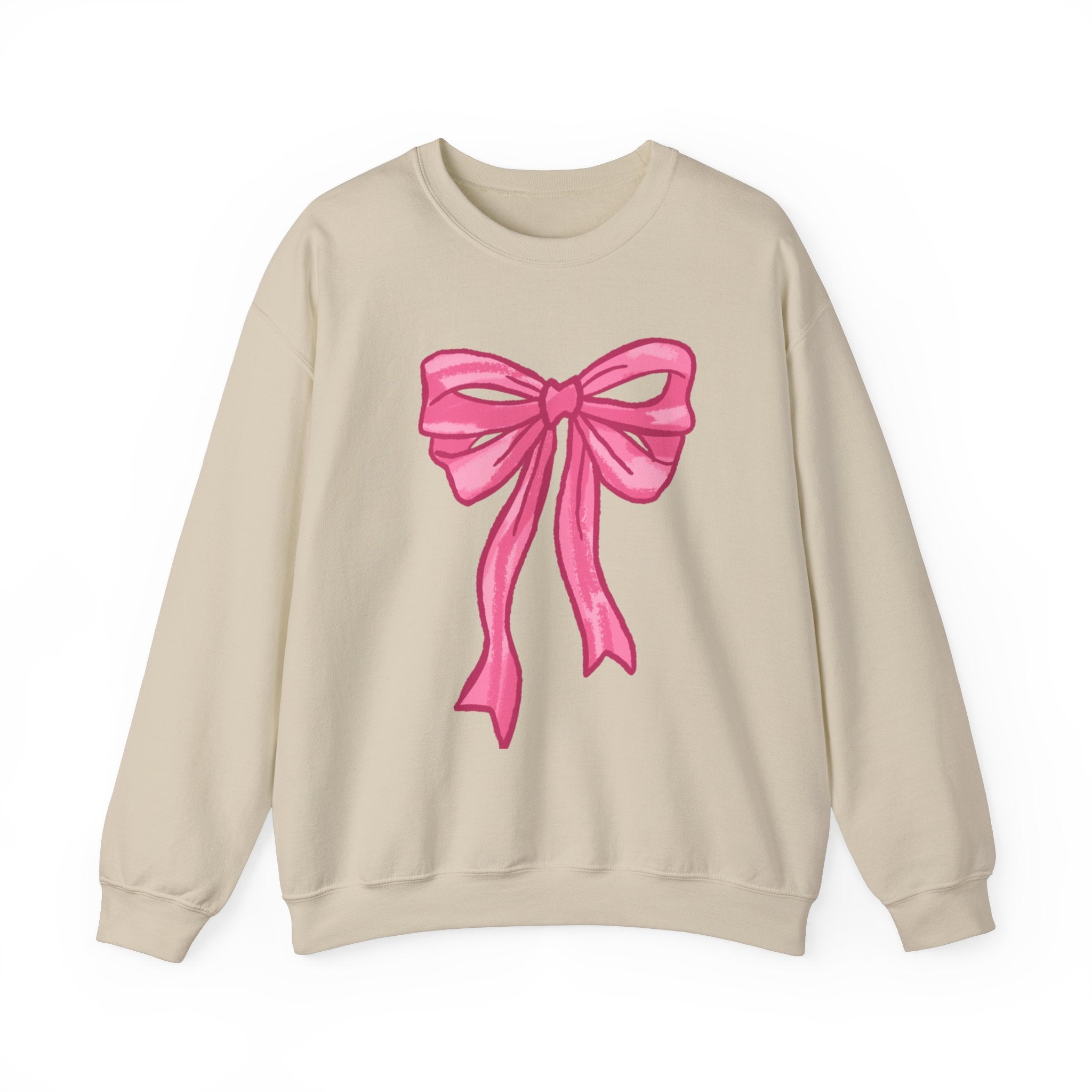 Pink Bow Sweatshirt with Scripture, Christian Sweatshirt with Coquette Bow