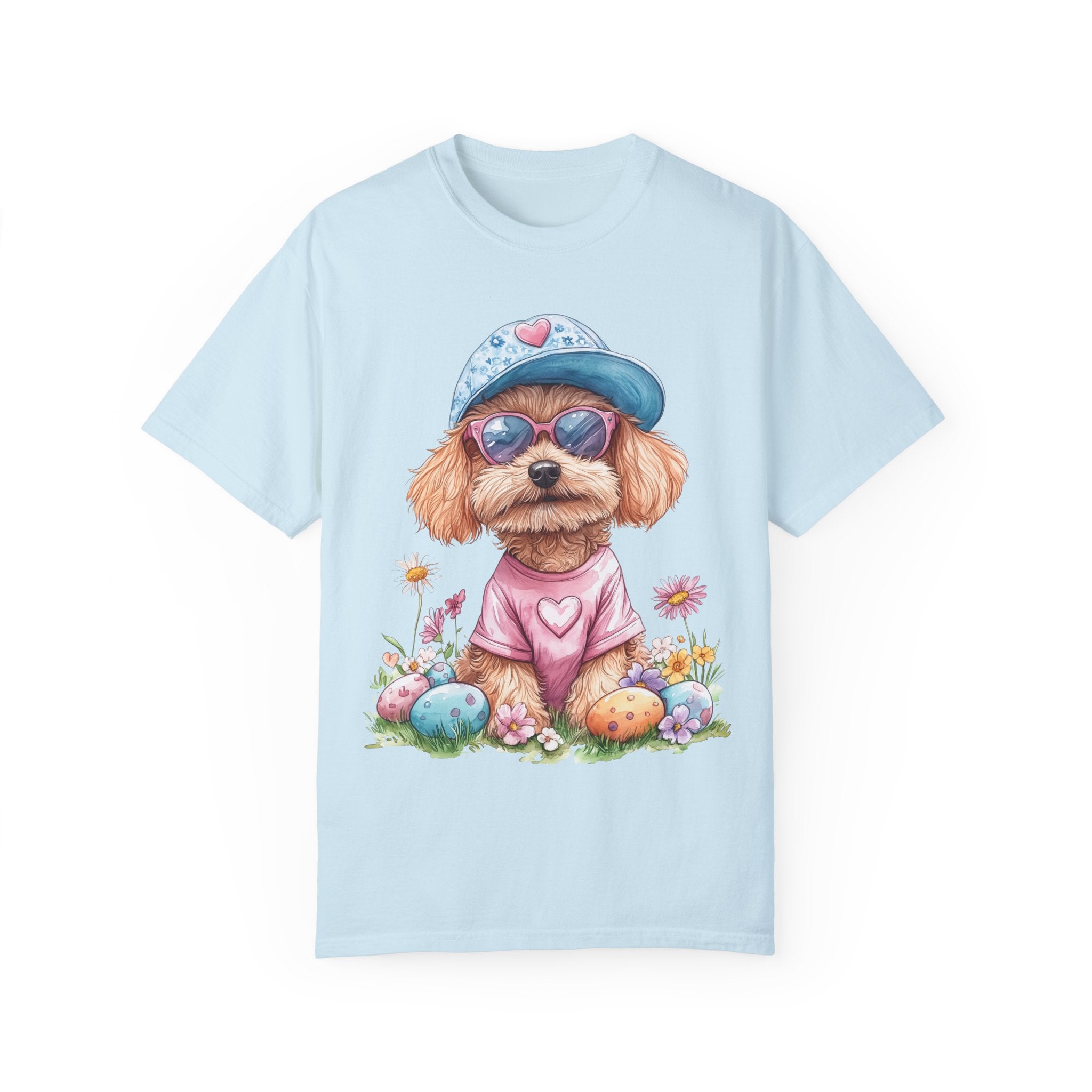Golden Doodle Easter T-Shirt, Dog Tee for Easter, Women&