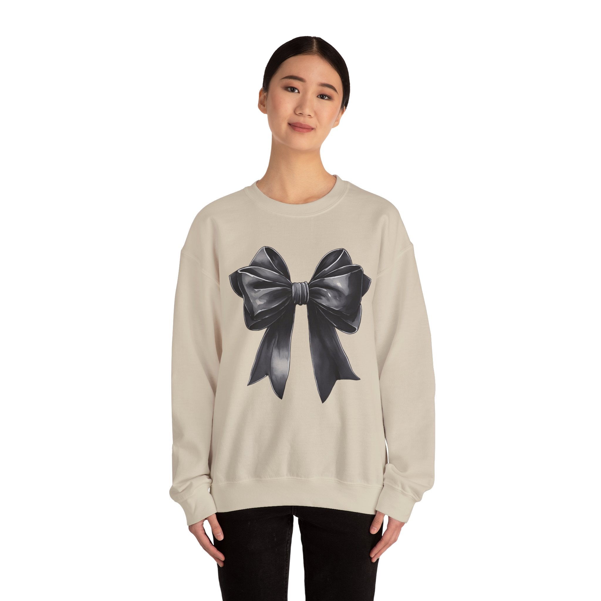 Black Coquette Bow Sweatshirt