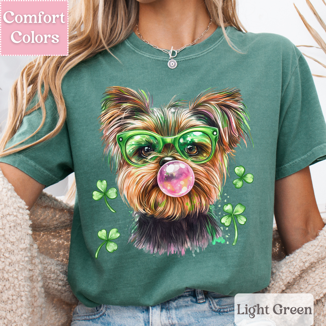 Yorkshire Terrier Dog T-Shirt for St. Patrick&