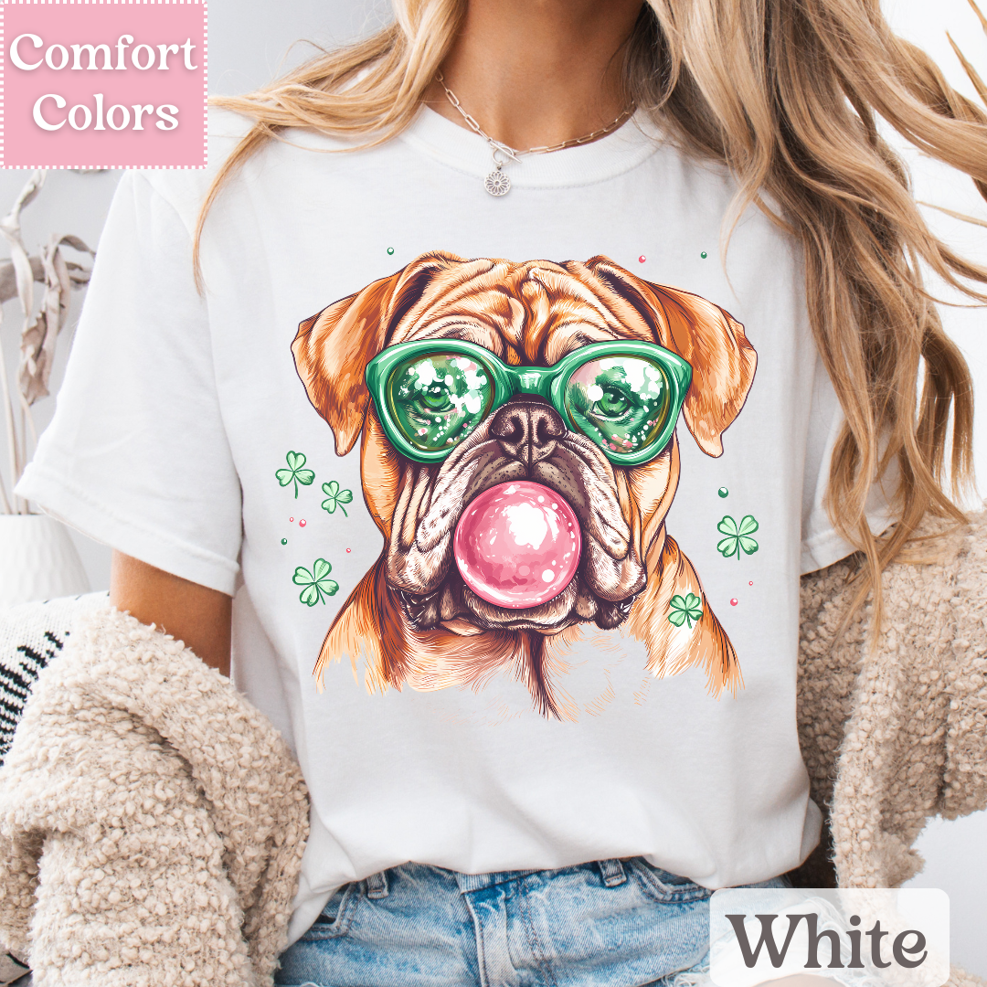 English Bulldog T-Shirt for St. Patrick&