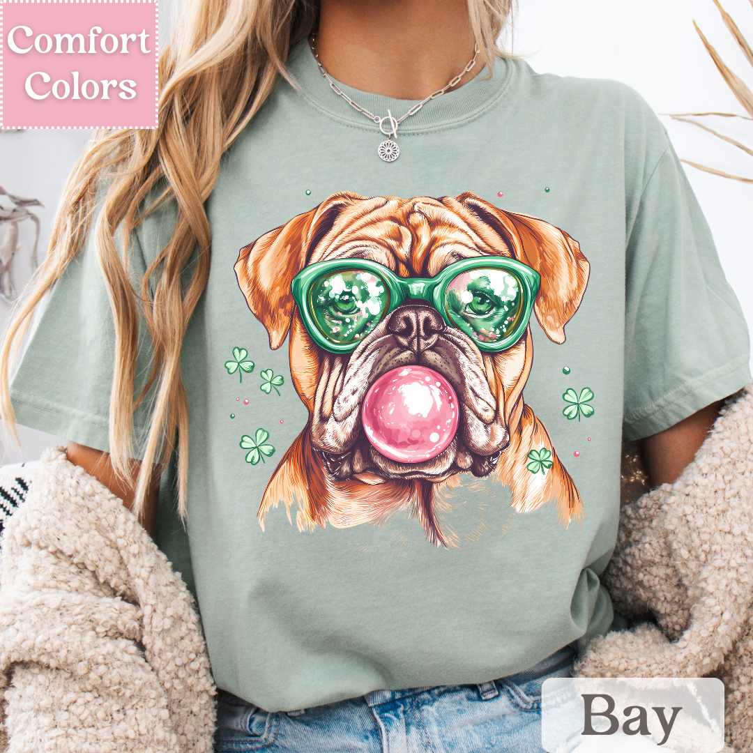 English Bulldog T-Shirt for St. Patrick&