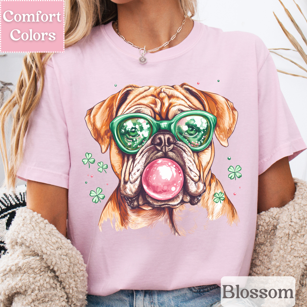 English Bulldog T-Shirt for St. Patrick&