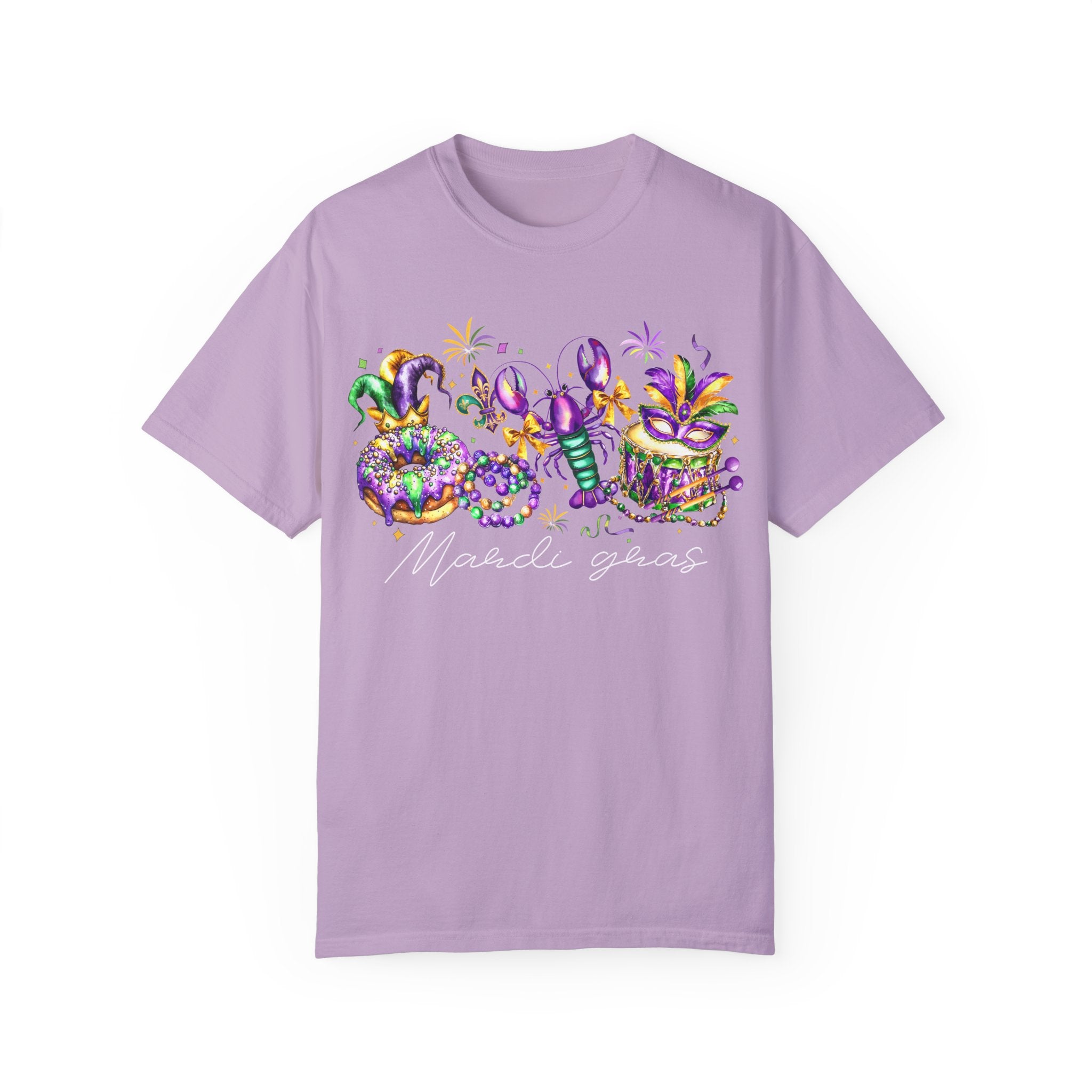 Mardi Gras T-Shirt, Coquette Bow Fleur De Lis Tee, Fat Tuesday Women&