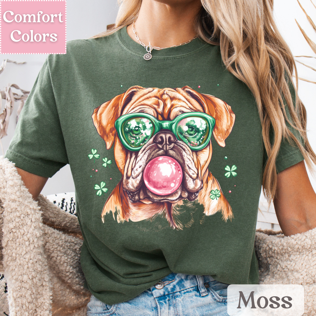 English Bulldog T-Shirt for St. Patrick&