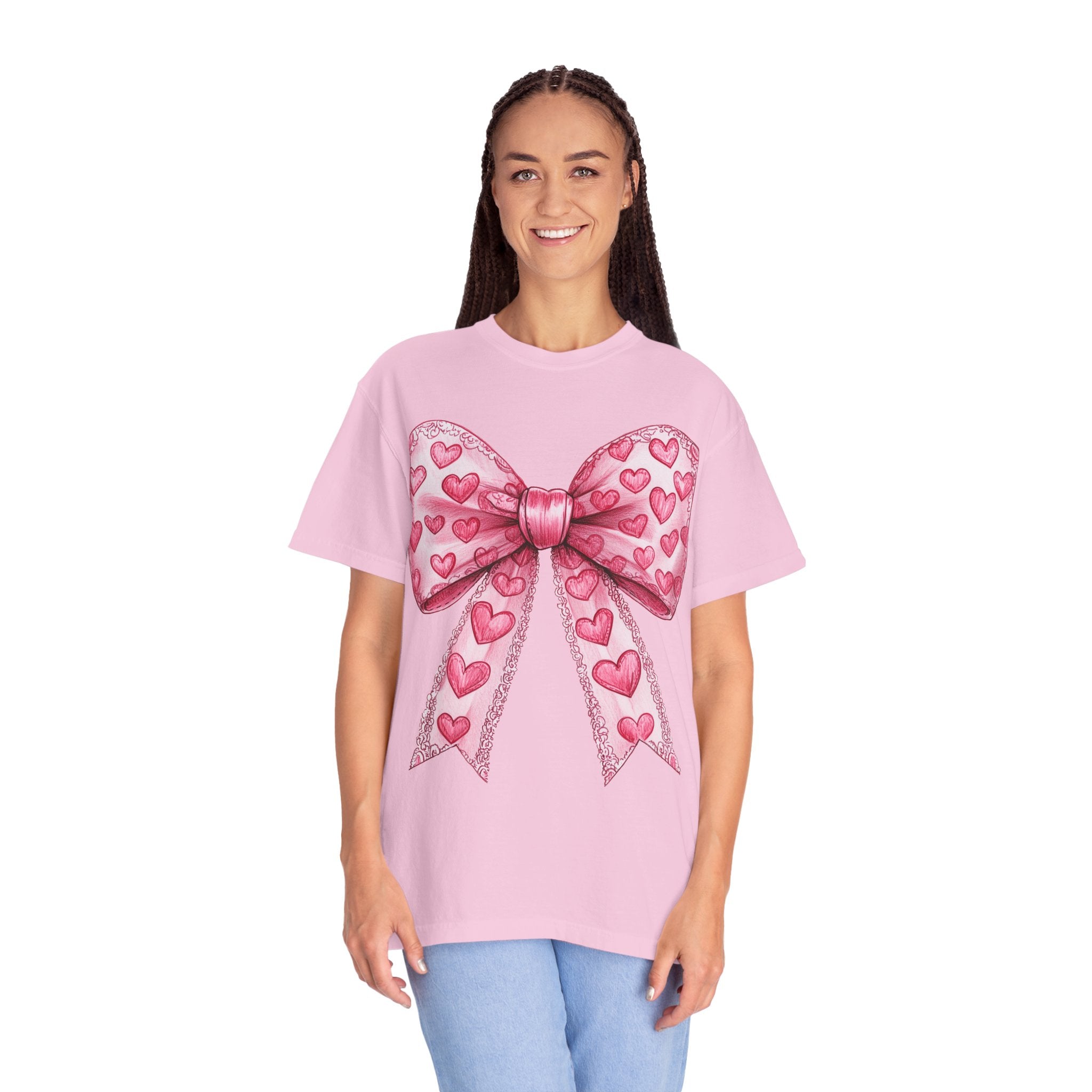 Coquette Bow Valentine Hearts T-shirt