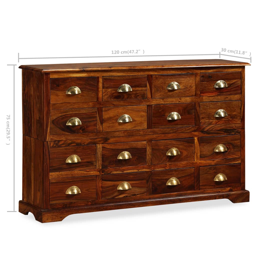 vidaXL Chest of Drawer 47.2"x11.8"x29.5" Solid Sheesham Wood-11