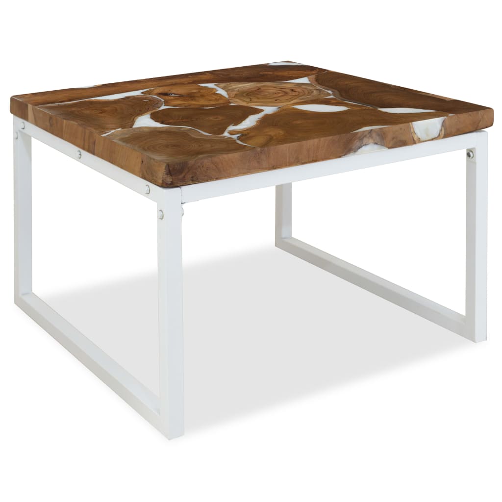 vidaXL Coffee Table End Table Side Table Living Room Furniture Teak Resin-2
