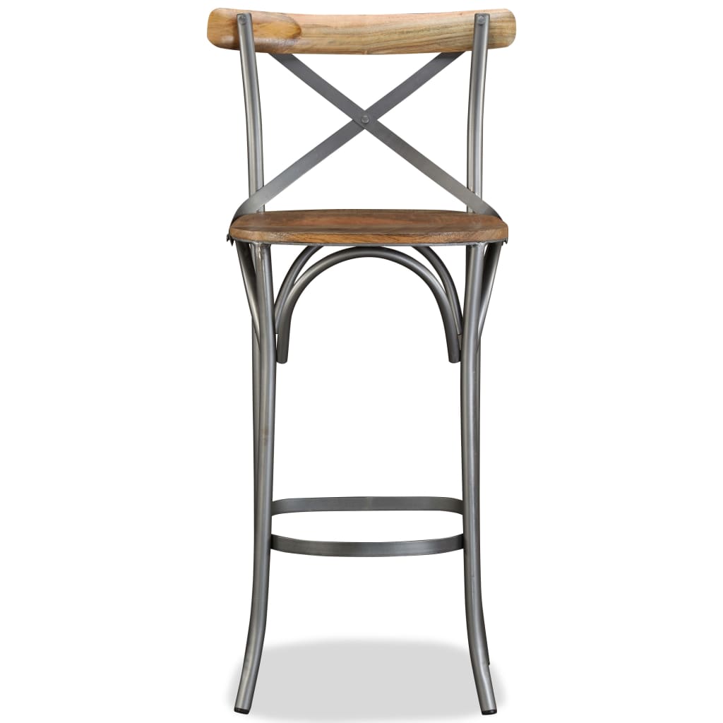vidaXL Bar Stool Solid Mango Wood-1
