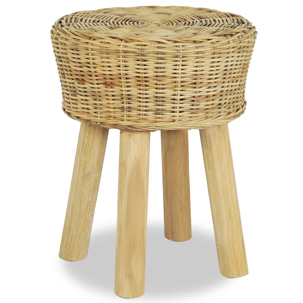 vidaXL Bar Stool Natural Rattan-0