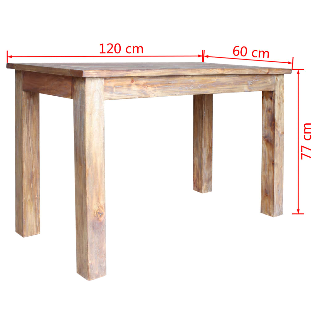 vidaXL Dining Table Solid Reclaimed Wood 47.2"x23.6"x30.3"-5