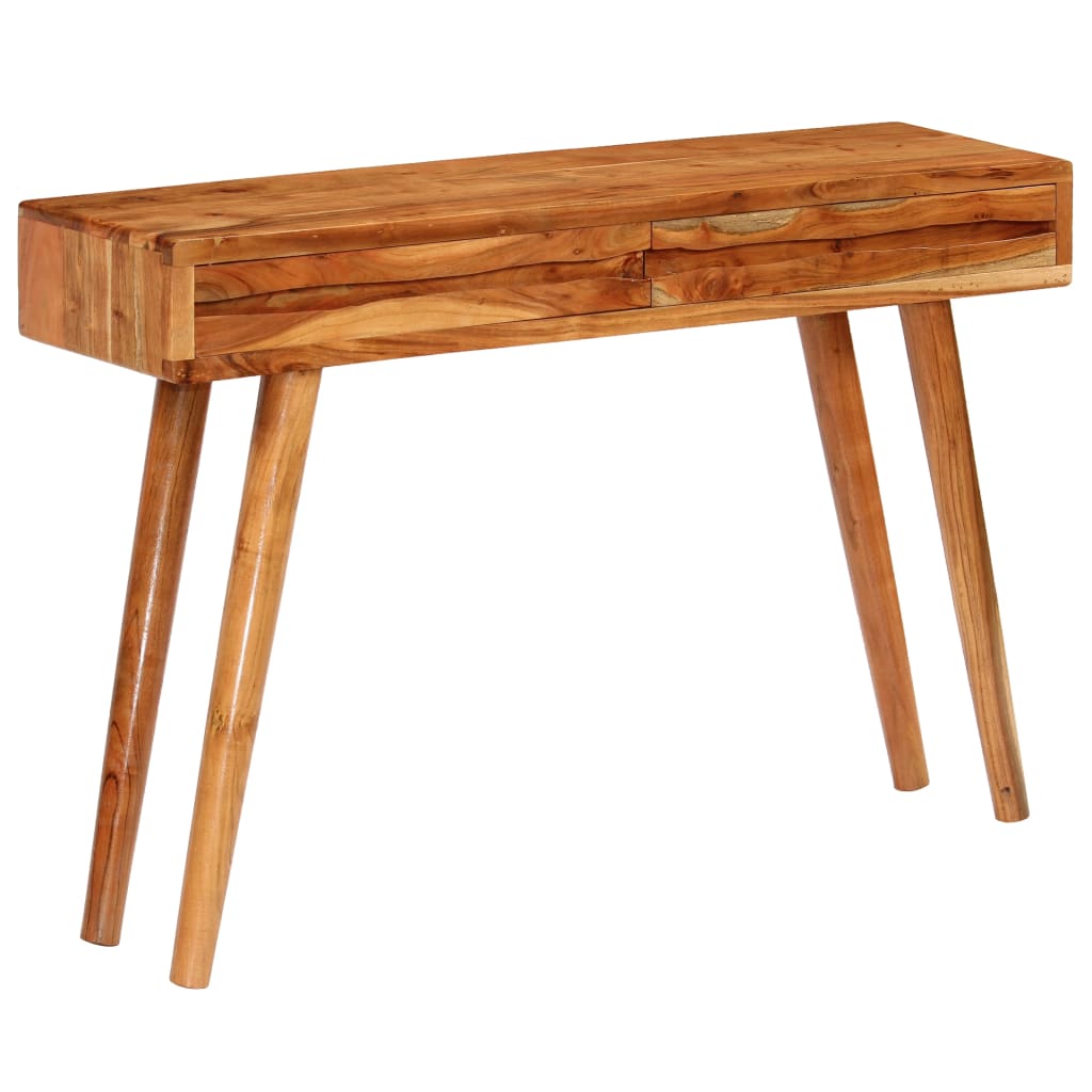 vidaXL Console Table Solid Acacia Wood with Carved Drawers 46.5"x11.8"x31.5"-0