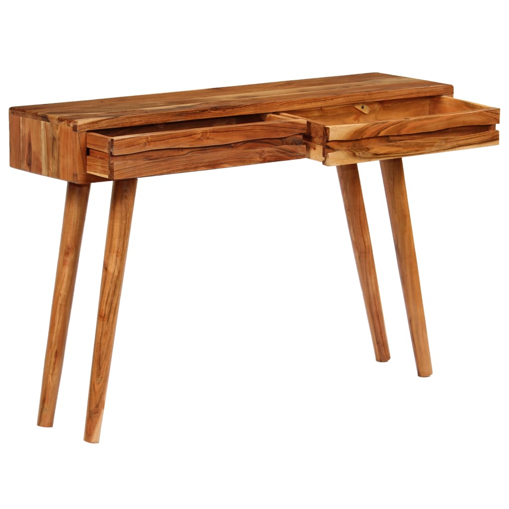 vidaXL Console Table Solid Acacia Wood with Carved Drawers 46.5"x11.8"x31.5"-4