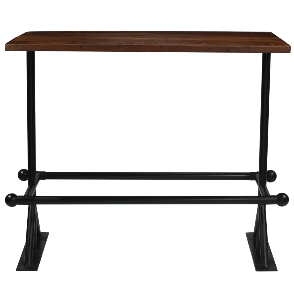 vidaXL Bar Table Kitchen Table Bistro Table Solid Reclaimed Wood Dark Brown-4