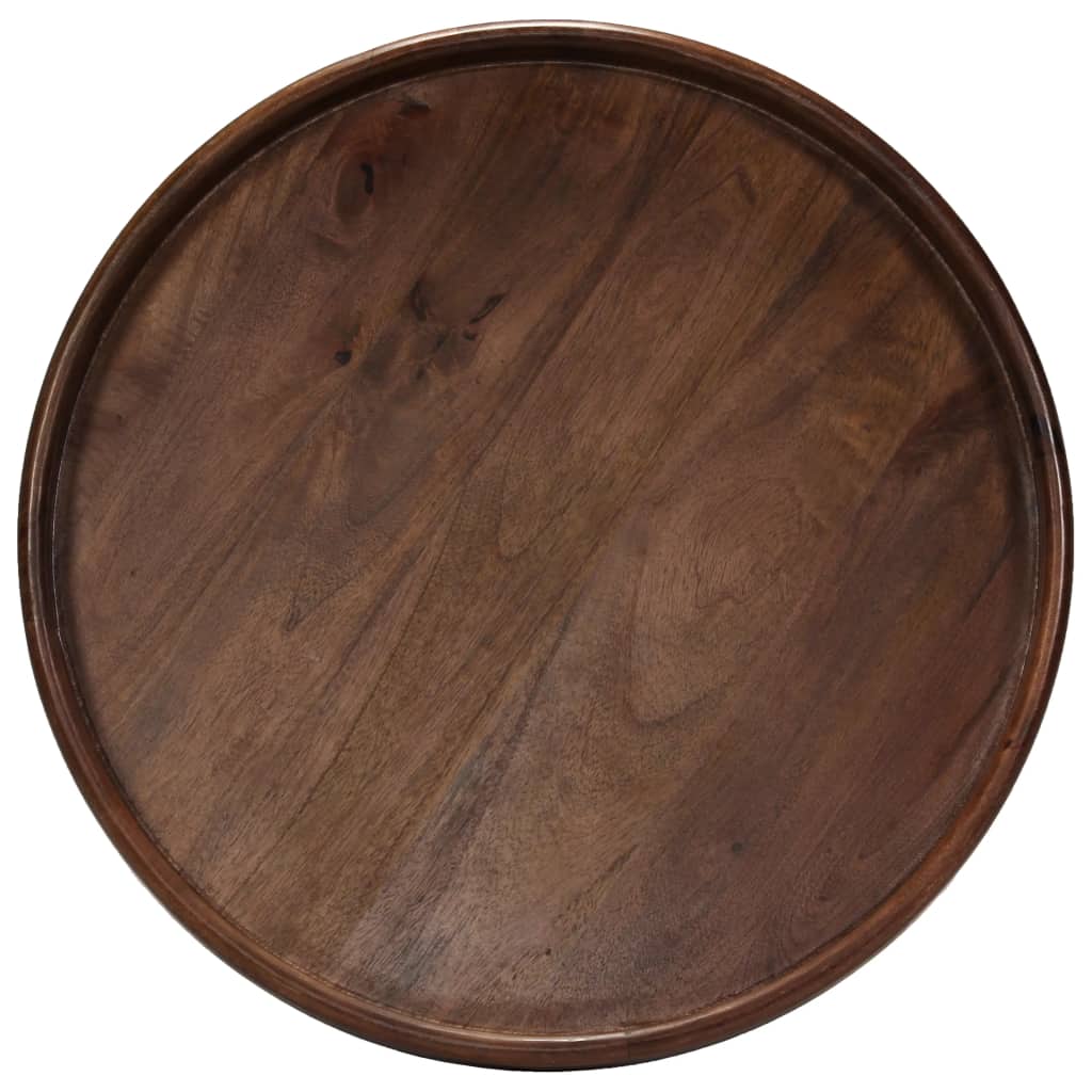 vidaXL Table Set 3 Pieces Solid Mango Wood and Steel-2