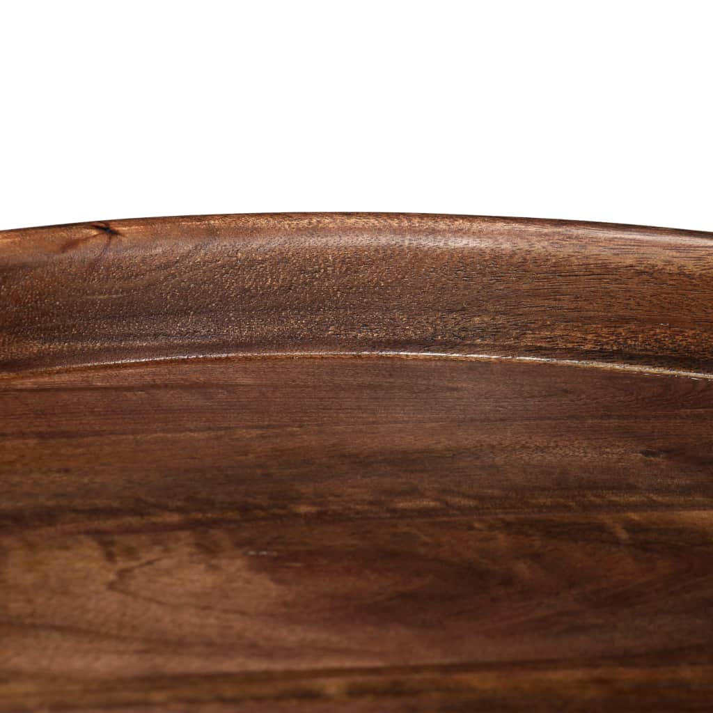 vidaXL Table Set 3 Pieces Solid Mango Wood and Steel-4