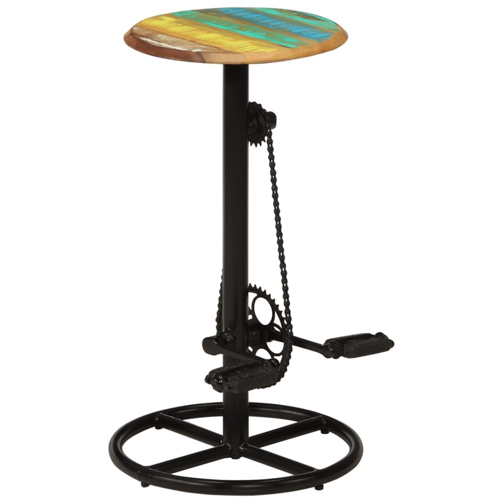 vidaXL Bar Stool Bar Seat Counter Height Island Stool Solid Reclaimed Wood-2