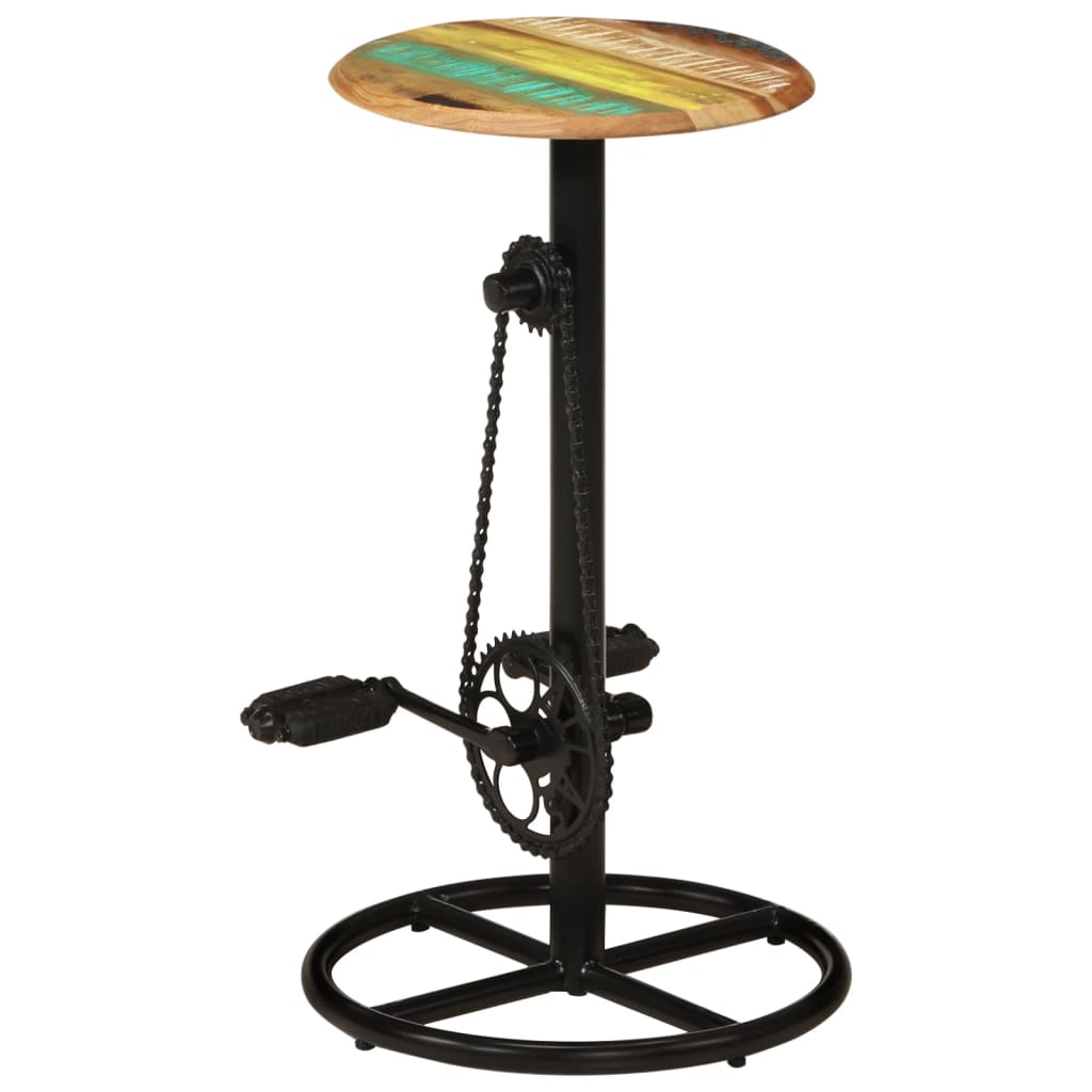 vidaXL Bar Stool Bar Seat Counter Height Island Stool Solid Reclaimed Wood-3