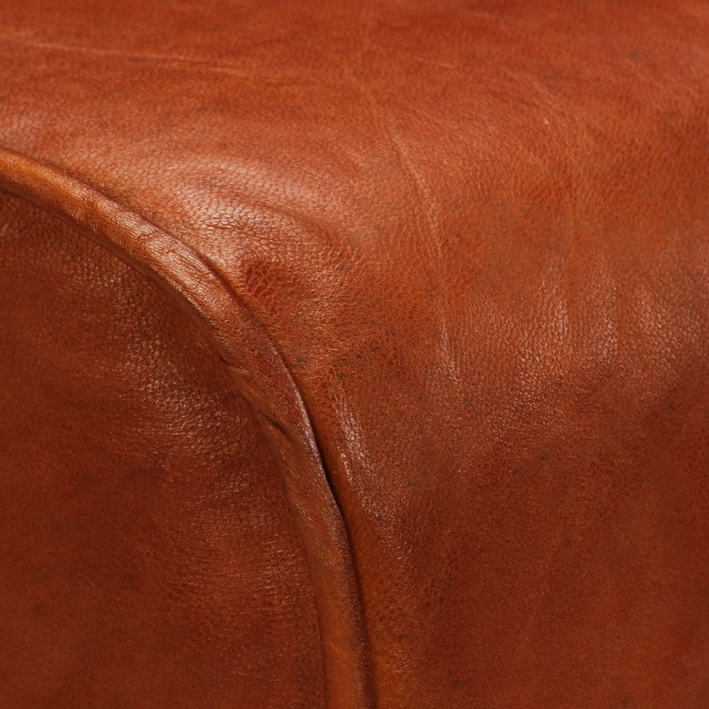 vidaXL Bar Chairs 2 pcs Real Leather and Solid Mango Wood-2